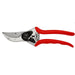 Gardening shears with red handles on a white background