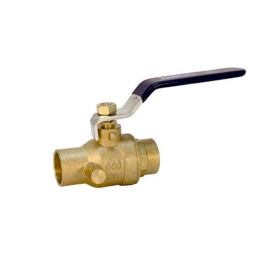 NIBCO NJ999H8 3/4 in Brass Full Port Ball Valve with Drain S-FP-600-AD