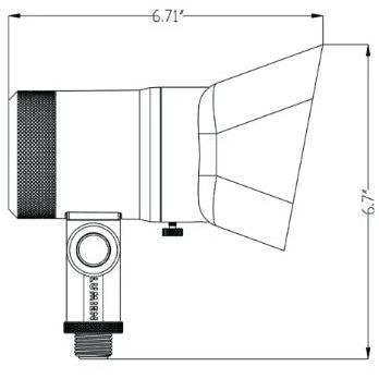 Lumien Bronze Aluminum Flood Light, 15 Watts, Standard Dimming, 10-15V, 1000 Lumens, 2700K, w/  40 Degree Beam Spread Lens & Hex Louver