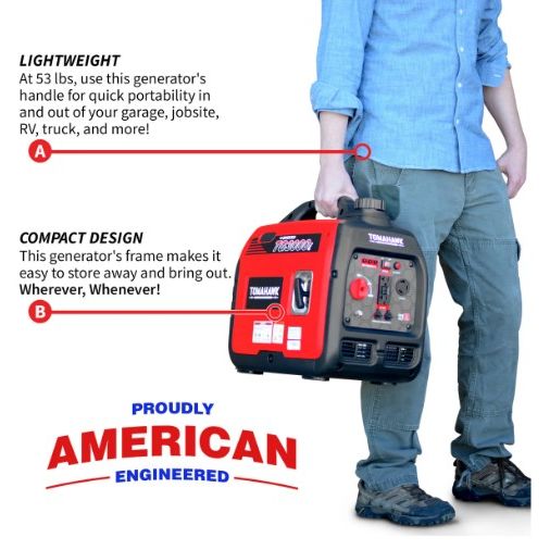 Tomahawk Power TG3000i gas generator exterior detail image