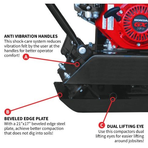 Tomahawk Power TPC80H compactor equipment detail for paver and soil work