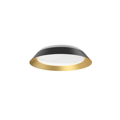 Kuzco FM43414-BK/GD Jasper 14-in black and gold LED flush mount