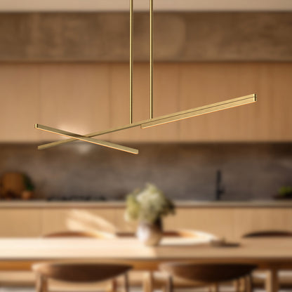 Kuzco LP28748-BG Shift 48-in brushed gold LED linear pendant