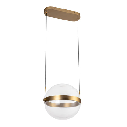 Kuzco PD75912-BG/LG-3CCT Pisces 12-in brushed gold LED pendant