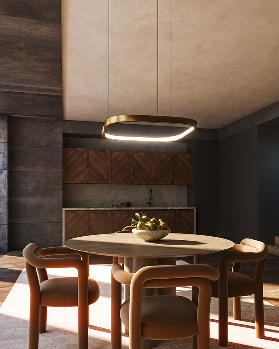 Kuzco PD78031-VB Yukon 31-in vintage brass LED pendant
