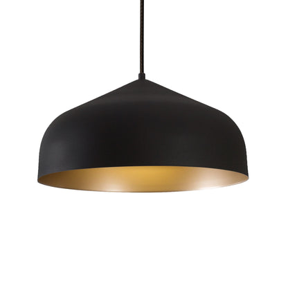 Kuzco PD9117-BK/GD Helena 17-in black and gold LED pendant