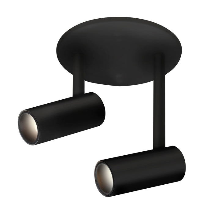 Kuzco SF15102-BK Downey black two-head LED semi-flush mount