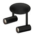 Kuzco SF15102-BK Downey black two-head LED semi-flush mount