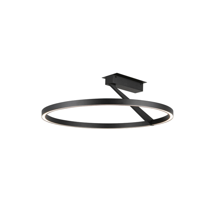 Kuzco SF27724-BK-3WCCT-UNV Roda 24-in black LED semi-flush mount