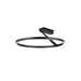 Kuzco SF27724-BK-3WCCT-UNV Roda 24-in black LED semi-flush mount
