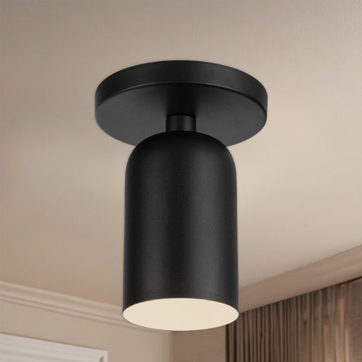 Kuzco SF57704-BK Nola black single-light semi-flush mount