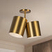 Kuzco SF58814-BG Keiko 14-in brushed gold semi-flush mount