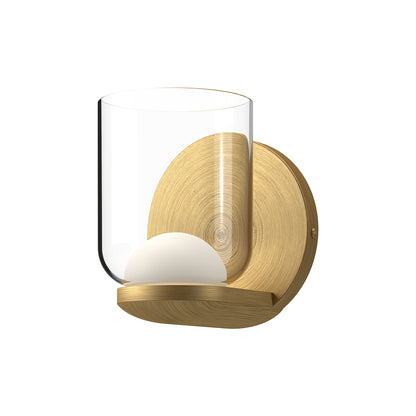 Kuzco WS52505-BG/CL Cedar brushed gold and clear LED wall sconce