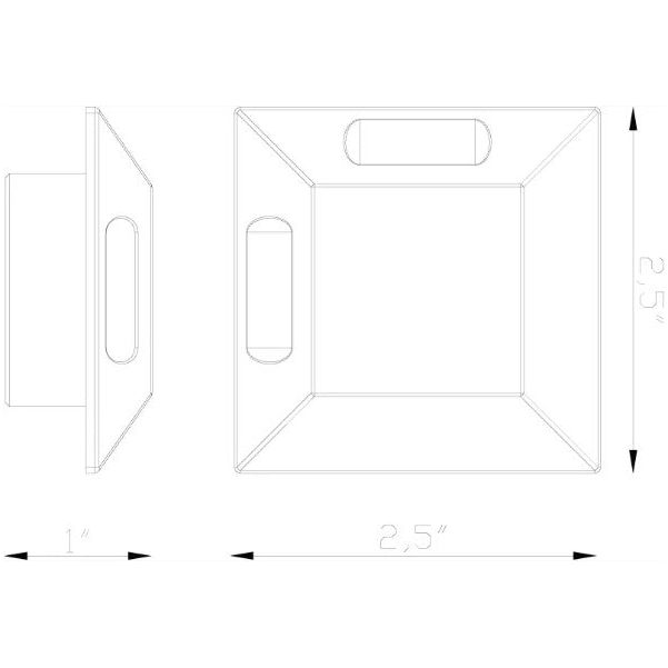 Lumien Micro Light, Recessed, Square, (3) Side Lights Accessory