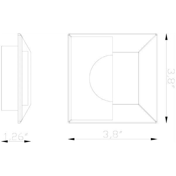 Lumien Macro Light, Recessed, Square, Half-Moon Accessory