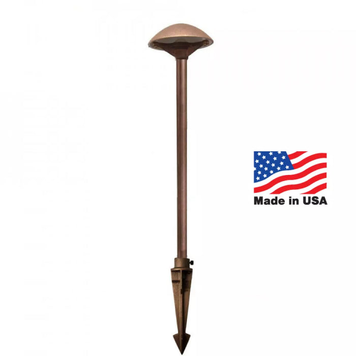Cast Lighting Craftsman Integrated MUSHROOM Path/ Area Light All Bronze 2700K 2 LED Copper Pipe - CAST Lighting CCPL2B