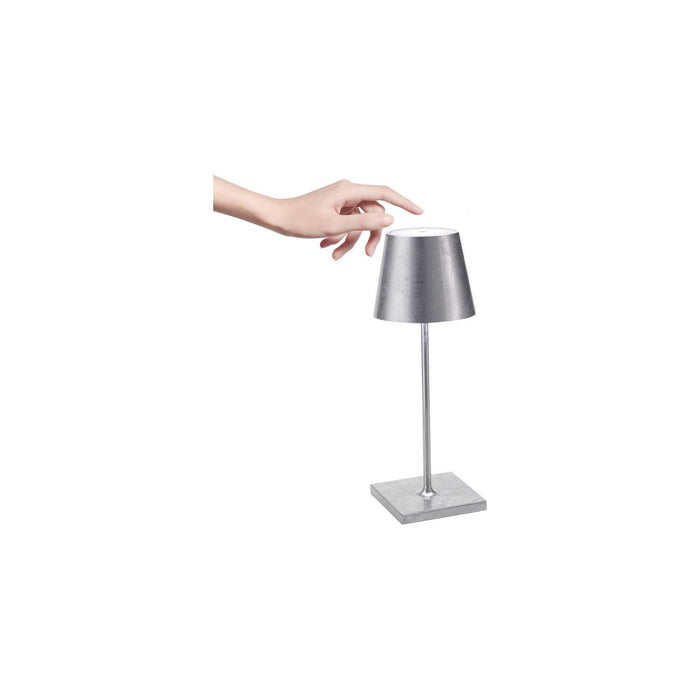 Zafferano Poldina Pro Mini Table Lamp LD0320BFA Silver leaf
