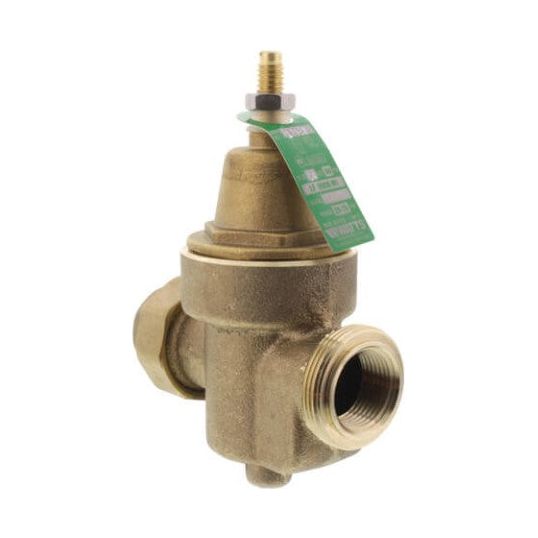 Watts LFN55BM1 U 3/4 3/4 IN Lead Free Water Pressure Reducing Valve, NPT Thread Union x NPT Female, Max Work 400 psi, Adjust 25-75 psi - 009589