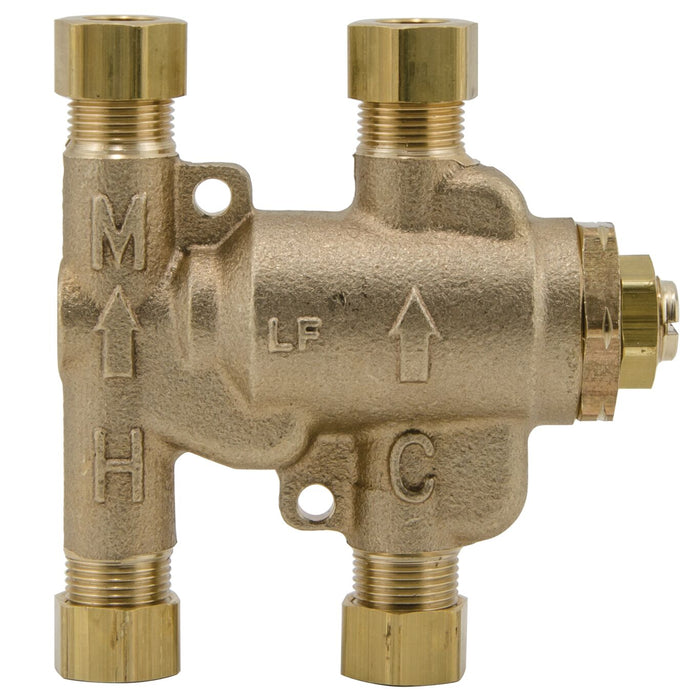 Watts LFUSG-B-M2 3/8 IN Lead Free Thermostatic Mixing Valve, Adjustable 80-120 F - 204143