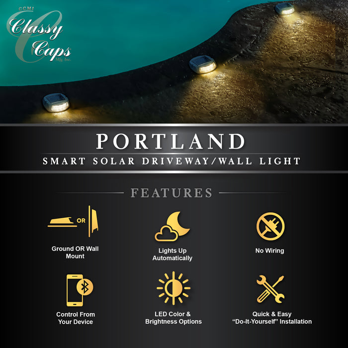 Classy Caps Portland Smart Solar Driveway/Wall Light PRT25S