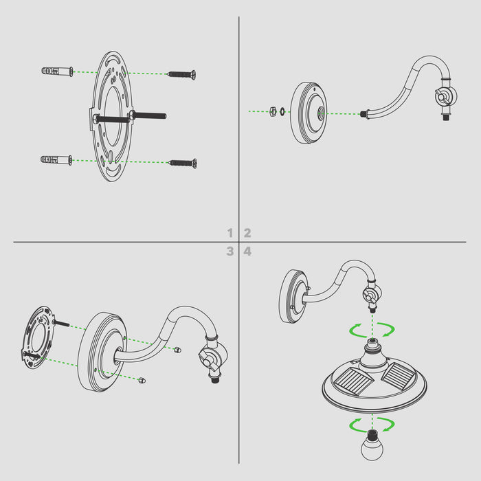 Classy Caps Dark Bronze Solar Barn Light SBL738