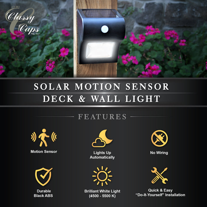 Classy Caps Solar Motion Sensor Deck & Wall Light SL133