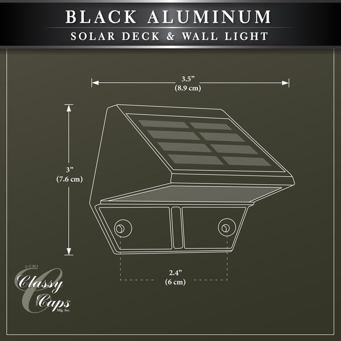 Classy Caps Black Aluminum Deck & Wall Light SL178
