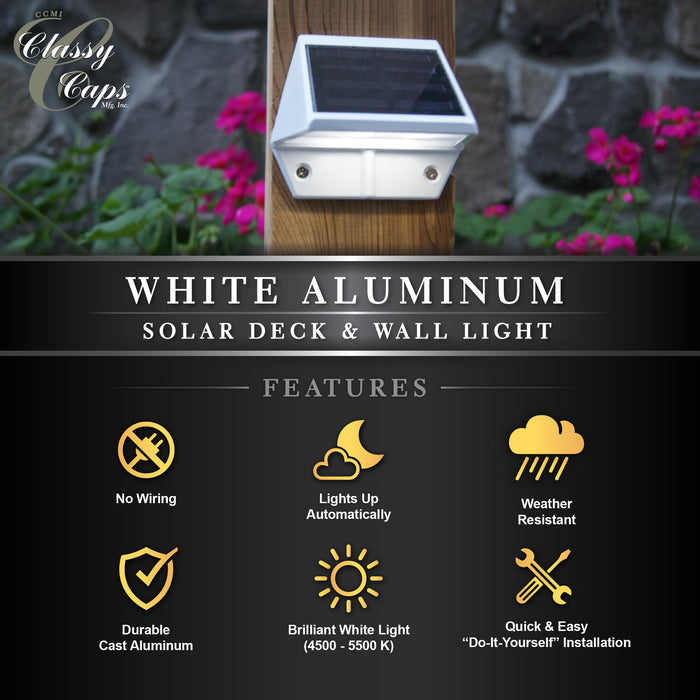 Classy Caps White Aluminum Deck & Wall Light SL179