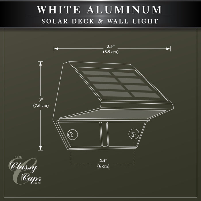 Classy Caps White Aluminum Deck & Wall Light SL179