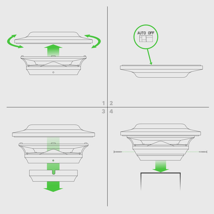 Classy Caps 4X4 Bronze Aluminum Imperial Solar Post Cap SL211R