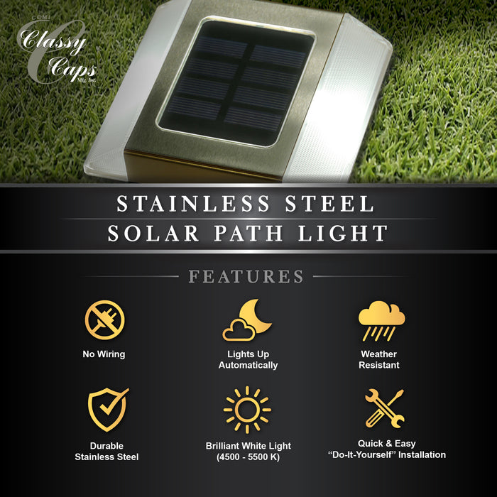 Classy Caps Stainless Steel Solar Path Light SL499