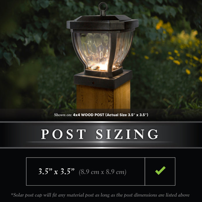 Classy Caps 4X4 Dark Bronze Manchester Solar Post Cap SL994