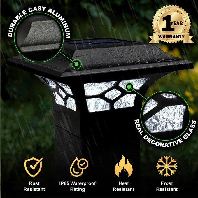 Classy Caps Kingston Black Dual Lighted Solar Post Cap SLZ332B