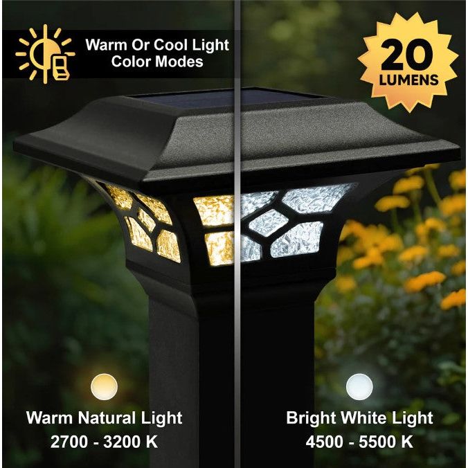 Classy Caps Kingston Black Dual Lighted Solar Post Cap SLZ332B