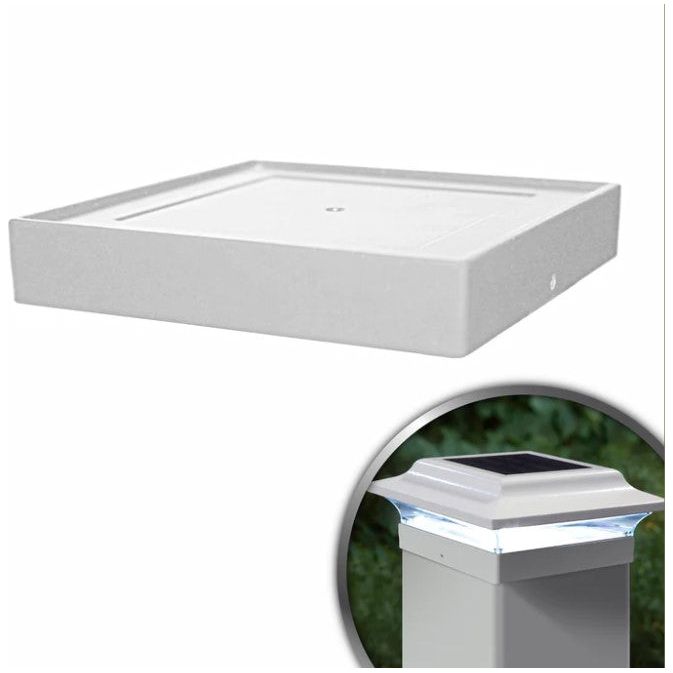 Classy Caps 4.5X4.5 Base Imperial Aluminum - White TRA45W