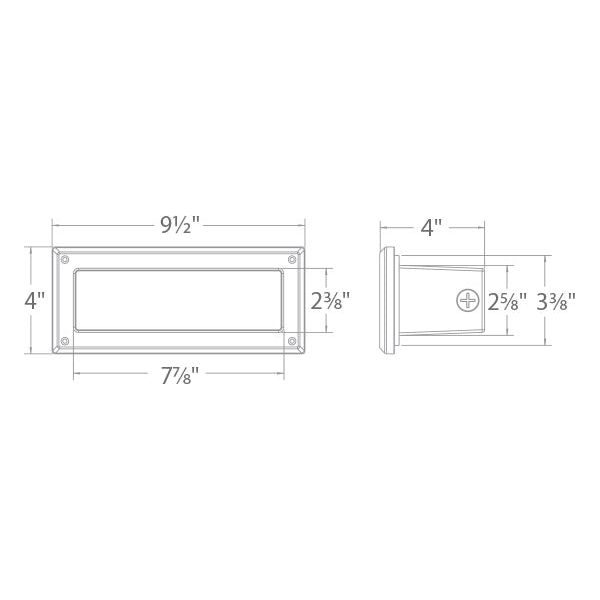 WAC Lighting - WL-5105-30-aBK - ENDURANCE BRICK LIGHT-OPAL GLASS 3000 Black