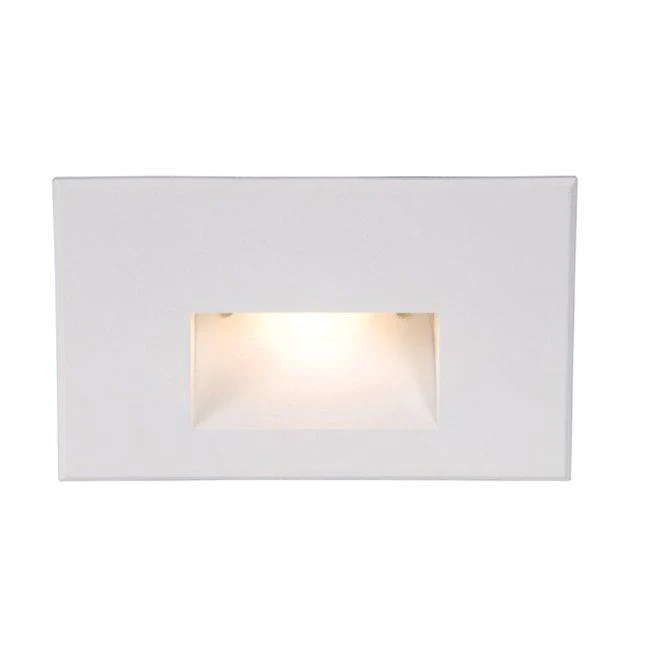 WAC WL-LED100F Step And Wall Light Amber 277V White on Aluminum WL-LED100F-AM-WT