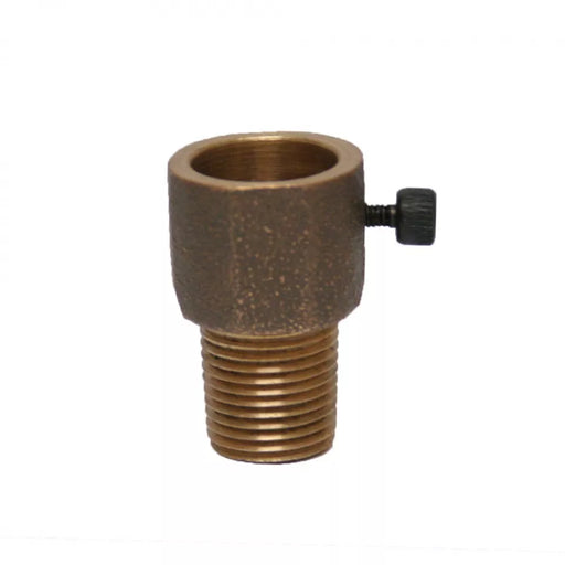 Cast Lighting Brass Transition Adapter from Unthreaded Set-N-Stake to  NPT 1/2 Male Thread - CAST Lighting XCBPTLTA