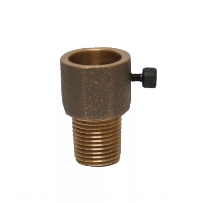 Cast Lighting Brass Transition Adapter from Unthreaded Set-N-Stake to  NPT 1/2 Male Thread - CAST Lighting XCBPTLTA