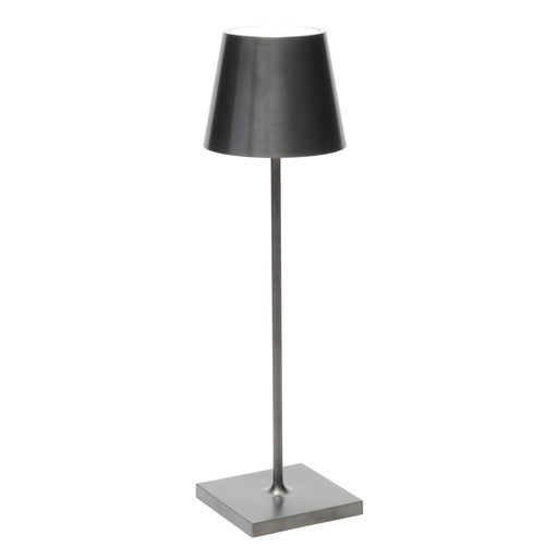Zafferano LD0340AN4 Poldina Pro Table Lamp Antique Nickel metallic finish