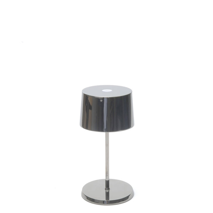 Zafferano LD0860BC4 Olivia Pro Mini Table Lamp Black Chrome finish