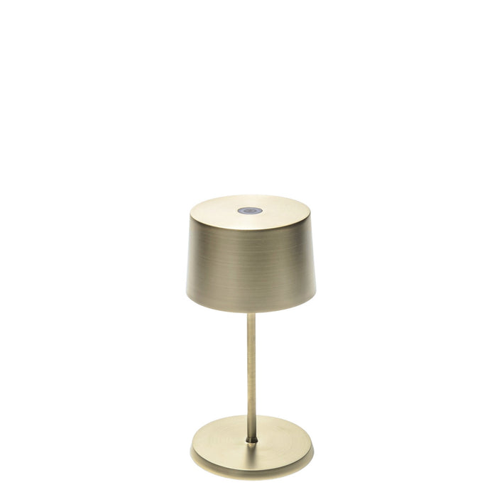 Zafferano LD0860SB4 Olivia Pro Mini Table Lamp Satin Brass finish