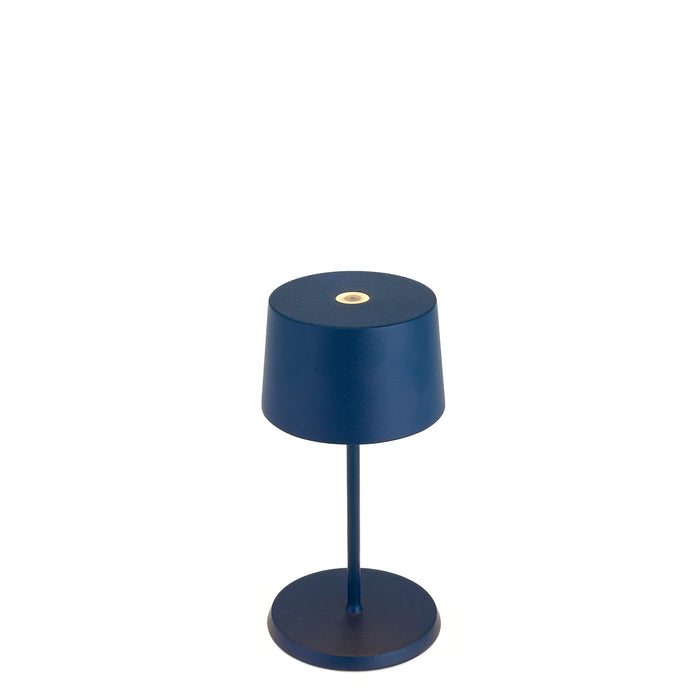 Zafferano LD0860Y4 Olivia Pro Mini Table Lamp Steel Blue finish