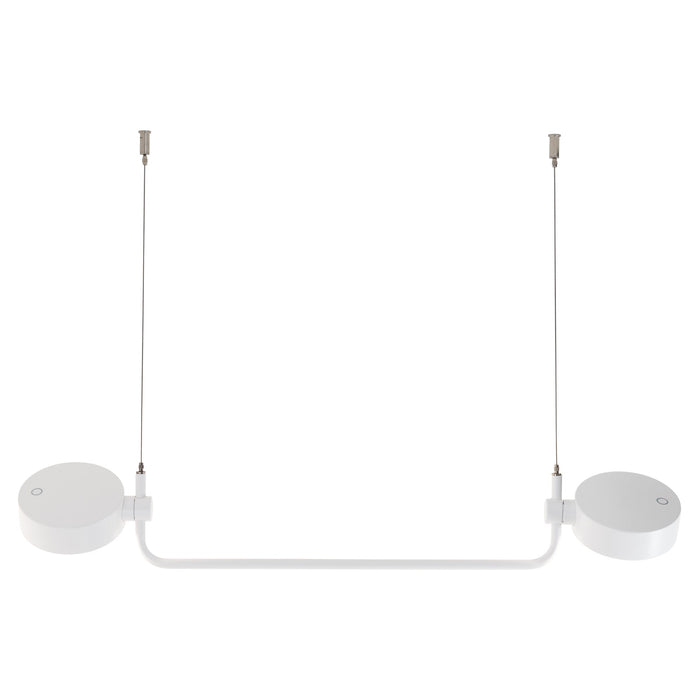 Zafferano LD1153B3 Super O Hanging Lamp White rotating magnetic LED module