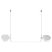 Zafferano LD1153B3 Super O Hanging Lamp White rotating magnetic LED module