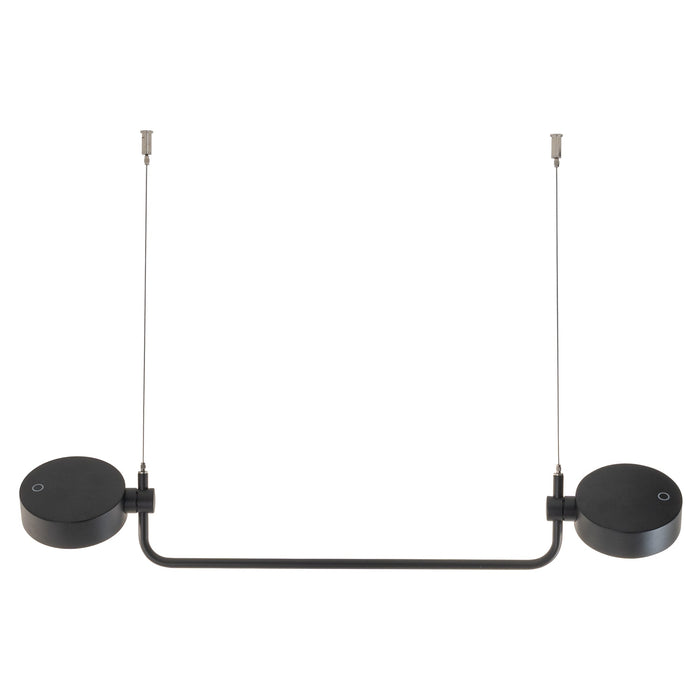 Zafferano LD1153N3 Super O Hanging Lamp Black rotating magnetic LED module