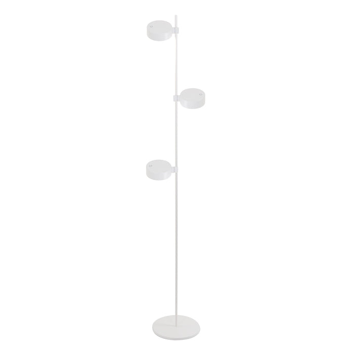 Zafferano LD1156B3 Super O Floor Lamp White 3-light rotating magnetic LED modules