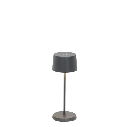Zafferano LD1840N3 Olivia Pro Micro Table Lamp Dark Grey finish