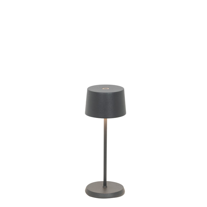 Zafferano LD1840N3 Olivia Pro Micro Table Lamp Dark Grey finish