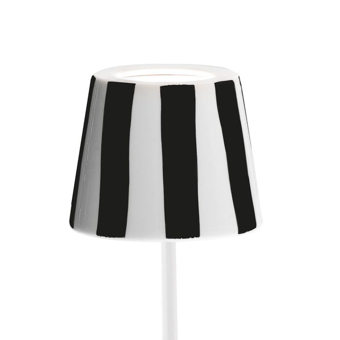 Zafferano SDZA-340-BLACK Poldina Pro Lido Ceramic Shade Black striped finish